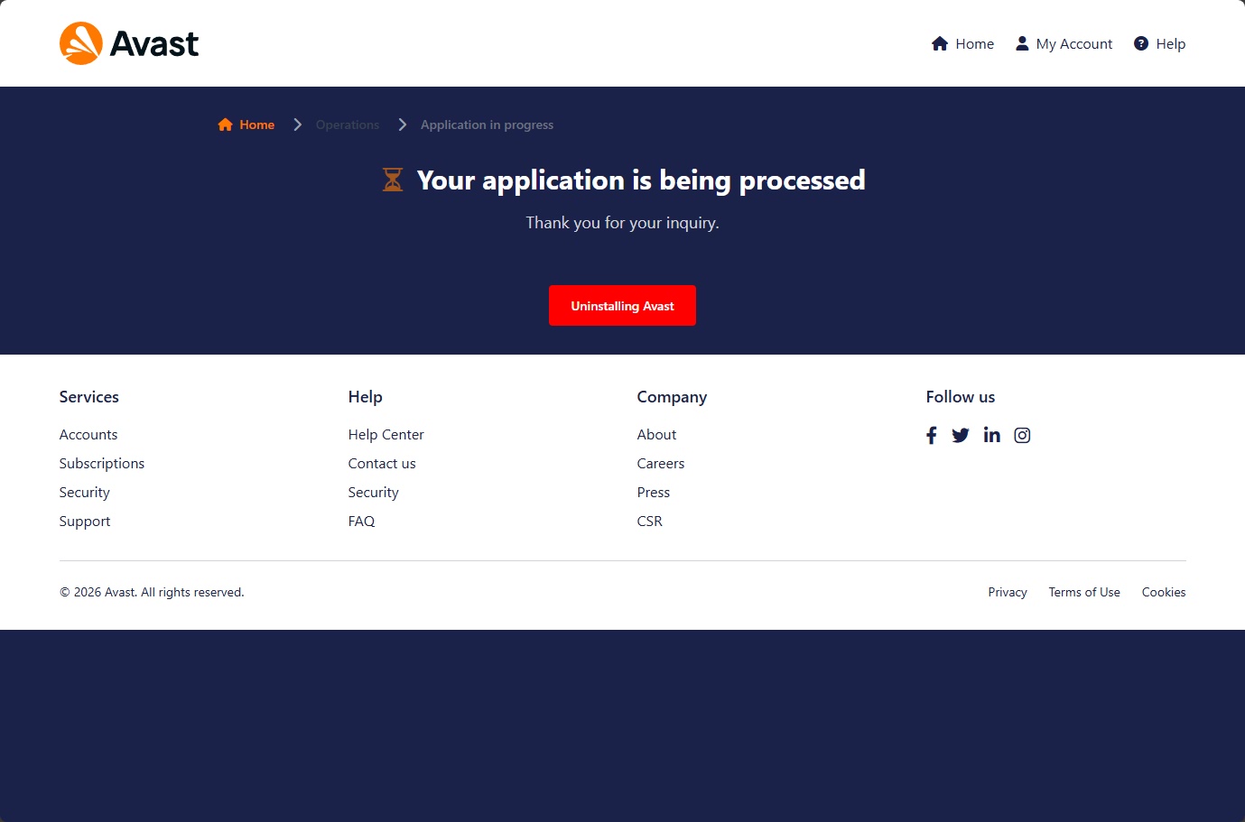 Fake application process message (Source - Malwarebytes)